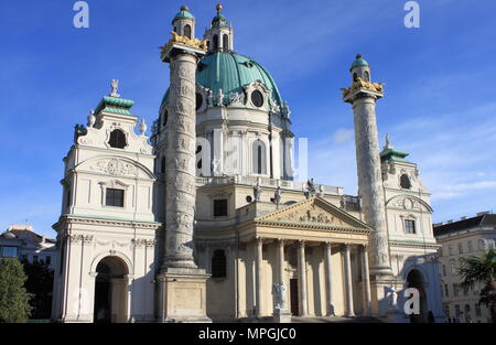 Karlskirche (Karlskirche) in Wien, Österreich Stockfoto