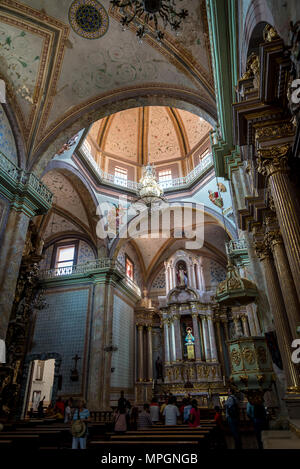 Kirche der Grito, aus dem 18. Jahrhundert Dolores Pfarrkirche, wo Miguel Hidalgo, der "Schrei von Dolores" rallyesport Menschen bis zum Aufstieg gesprochen, Dolores Hidalgo, Stockfoto