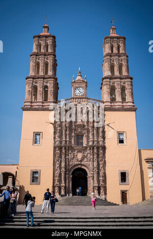 Kirche der Grito, aus dem 18. Jahrhundert Dolores Pfarrkirche, wo Miguel Hidalgo, der "Schrei von Dolores" rallyesport Menschen bis zum Aufstieg gesprochen, Dolores Hidalgo, Stockfoto