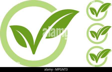 ECO Häkchen Stock Vektor