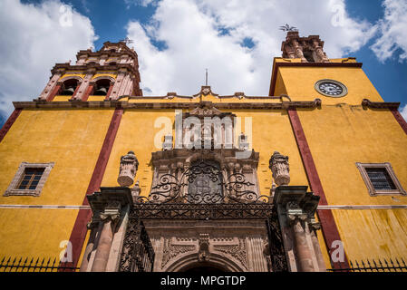 Kathedrale, oder die Basilika Colegiata de Nuestra Señora de Guanajuato Guanajuato, Stadt im zentralen Mexiko Stockfoto