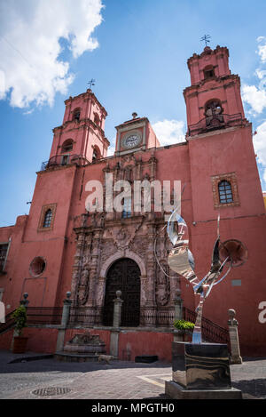 Die Kirche San Francisco, Guanajuato, Stadt im zentralen Mexiko Stockfoto