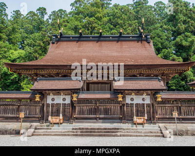 Honden, hauptschrein Gebäude, Kumano Hongu Taisha, Weltkulturerbe Schrein, Präfektur Wakayama, Japan Stockfoto