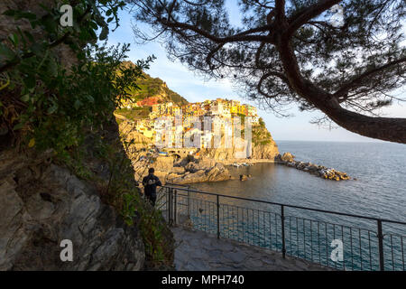 Manarola Dorf, La Spezia, Ligurien, Italien Stockfoto