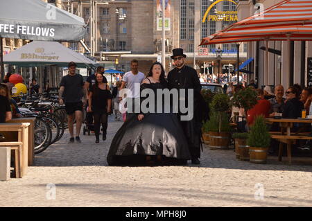 Leipzig Sachsen Sachsen Mai 2018: WGT Wave Gotik Treffen gothic Stockfoto