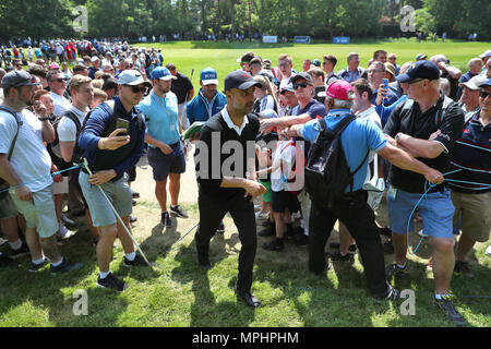 Pep Guardiola während des Morgens für die BMW PGA Championship 2018 bei Wentworth Golf Club, Surrey. Stockfoto