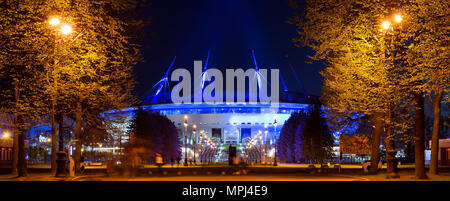 St. Petersburg, Russland - 14. Mai 2018: 21 FIFA WM 2018. Stadion Zenit Arena, Fußball Stadion Sankt-petersburg auf Krestovsky eröffnet im Jahr 2017 FI Stockfoto