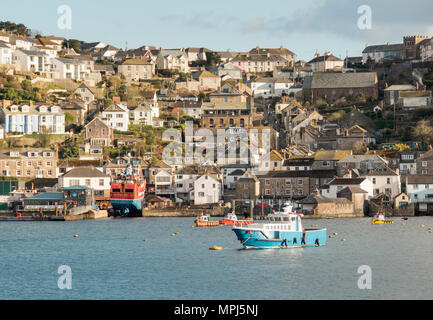 Die kleine Stadt von Fowey an der Mündung des River Fowey, Cornwall Stockfoto