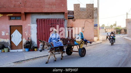 Straßenszene in, Oulad Barrehil, Taroudant Provinz, Souss-Massa region, Marokko Stockfoto