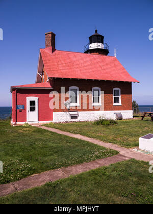 Adler Hafen Leuchtturm, Keweenaw Peninsula, Michigan USA Stockfoto