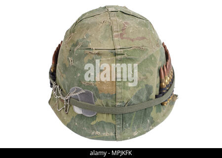Accessoires Hoeden & petten Helmen Militaire helmen Origineel US Army Vietnam War M1 Stalen Gevechtshelm met Liner &Mitchell Cover 