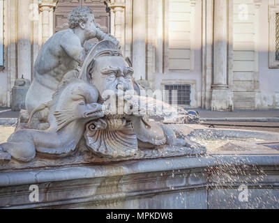 Leiter der Moor auf Fontana del Moro (Moor) Brunnen auf der Piazza Navona in Rom, Italien Stockfoto