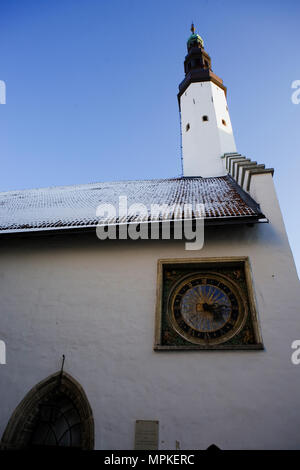 Kirche des Heiligen Geistes, Pühavaimu, Tallinn Harju, Estland: die älteste Uhr in Estland, datiert 1684 Stockfoto