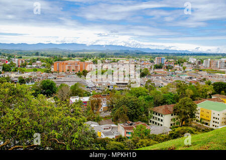 Schöne serial Ansicht der Stadt von Popayan, in der Mitte des Departements Cauca gelegen Stockfoto