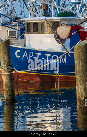 Kommerzielle Garnelenboote am Dock des Small Craft Harbour in Biloxi, Mississippi, USA Stockfoto