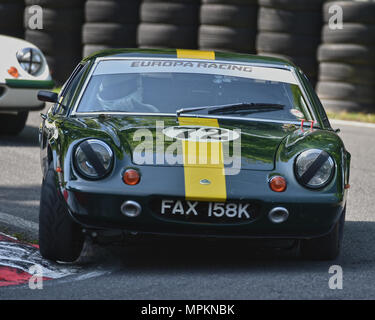 Jim Dean, Lotus Europa, HCSCC, 70er Sport Straße, HSCC Wolds Trophäe Mai 20th, 2018, Cadwell Park, Autos, klassische Rennwagen, Historic Racing, Historische Stockfoto