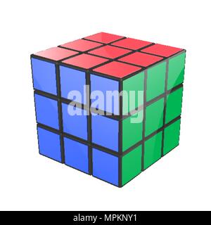 Rubik s Cube Vector Illustration Stock Vektor