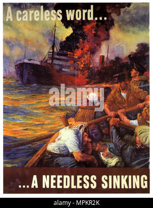 Usa Vintage Propaganda Poster - Lose Lippen... Stockfoto