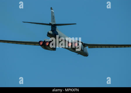 Rockwell B-1 B Lancer Bomber Jet Flugzeug der United States Air Force USAF. Supersonic Variable sweep Swing wing nukleare Bomber. Von Dyess AFB Stockfoto