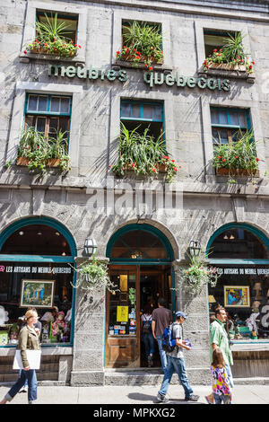 Montreal Kanada, Quebec Province, Vieux Montreal, Rue Saint Paul, lokale Künstlergalerie Galerien, Sammlung, Shopping Shopper Shopper Shopper shoppen Geschäfte Markt M Stockfoto