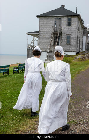 Kanada, Kanada, Nordamerika Grosse Ile, Irish Memorial National Historical Site, Einwanderungsquarantäne-Insel 1832 1937, Krankenschwester Guide, Kanada070711043 Stockfoto