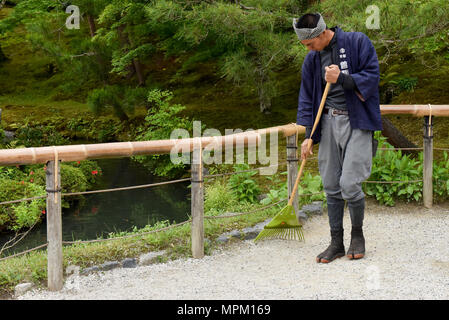 Gärtner, Kyoto, Japan Stockfoto