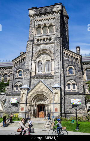 Toronto Kanada, University of Toronto, King's College Circle, University College Building, Campus, 1858, höhere Bildung, Bildung, öffentliche Universität, Student Stockfoto