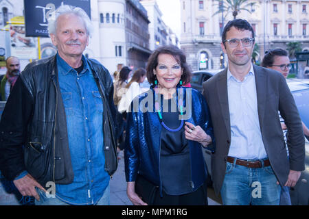 Roma, Italien. 23 Mai, 2018. Die italienische Schauspielerin Claudia Cardinale Premiere in Rom im Kino Adriano der italienischen Film "Rudy Valentino" Credit: Matteo Nardone/Pacific Press/Alamy leben Nachrichten Stockfoto