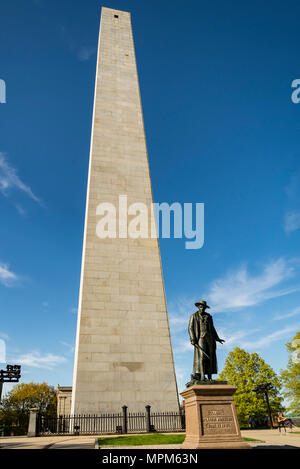 Das Bunker Hill Monument in Boston, Massachusetts. Stockfoto