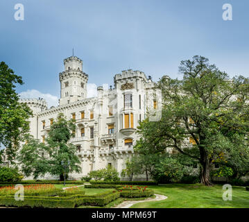 Hluboka Nad Vltavou, Tschechien - 19. September 2017: der tschechischen barocken Schloss Hluboka Nad Vltavou Stockfoto