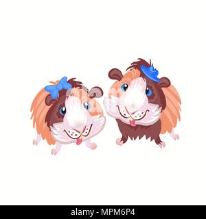 Lustige cartoon lustige Meerschweinchen clipart Illustration Vektor Stock Vektor