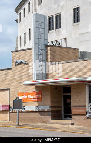 Freedom Rides Museum, historische Greyhound Bus Station zum Gedenken an Aktivismus von 1961, Montgomery, Alabama, USA Stockfoto