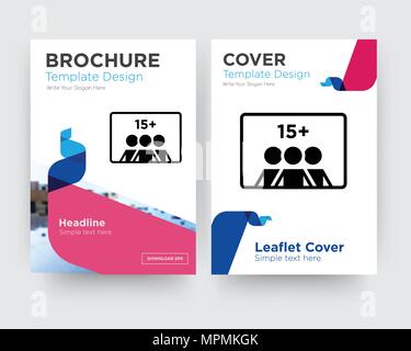 Anzahl der Spieler Broschüren Flyer Design Template mit abstrakten Foto Hintergrund, minimalistischen Trend business Corporate roll up- oder Jahresbericht Stock Vektor