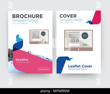 Online-Formular Broschüre Flyer Design vorlage mit abstrakten Foto Hintergrund, minimalistischen Trend business Corporate roll up- oder Jahresbericht Stock Vektor