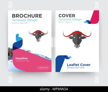 Broschüre Flyer Design vorlage mit abstrakten Foto Hintergrund, minimalistischen Trend business Corporate roll up- oder Jahresbericht Stock Vektor