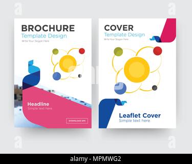 Solar System Broschüre Flyer Design vorlage mit abstrakten Foto Hintergrund, minimalistischen Trend business Corporate roll up- oder Jahresbericht Stock Vektor