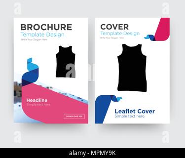 Tank Top Broschüre Flyer Design vorlage mit abstrakten Foto Hintergrund, minimalistischen Trend business Corporate roll up- oder Jahresbericht Stock Vektor