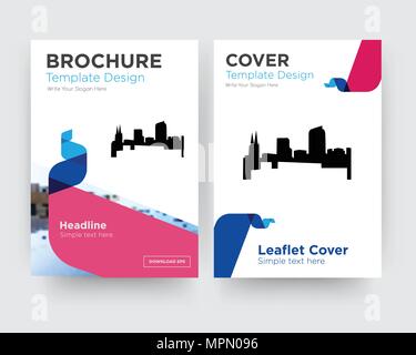 Colorado Broschüren Flyer Design Template mit abstrakten Foto Hintergrund, minimalistischen Trend business Corporate roll up- oder Jahresbericht Stock Vektor