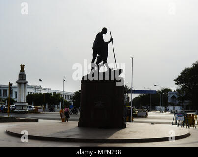 Statue von Mahatma Gandhi im Marina Beach Stockfoto