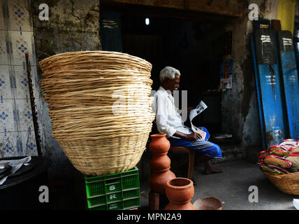 Bunte Märkte Szenen in Chennai, Indien. Stockfoto