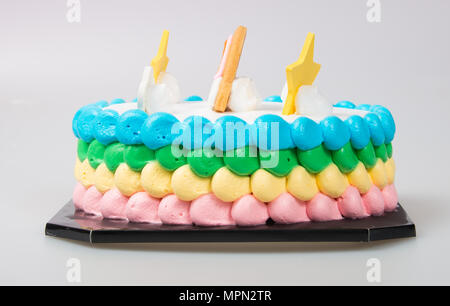 Kuchen oder Torte auf einem Hintergrund Stockfoto