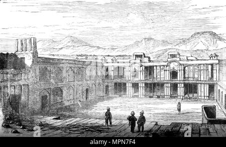 'Innenraum des Britischen Residency, Kabul, Blick nach Süden", 1879, (c 1880). Artist: Unbekannt. Stockfoto