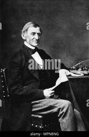 "Ralph Waldo Emerson', c 1870 (1911). Artist: Elliot & Braten. Stockfoto