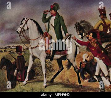 "Napoleon I 1769-1821. In der Schiacht bei Wagram', 1934. Artist: Unbekannt. Stockfoto