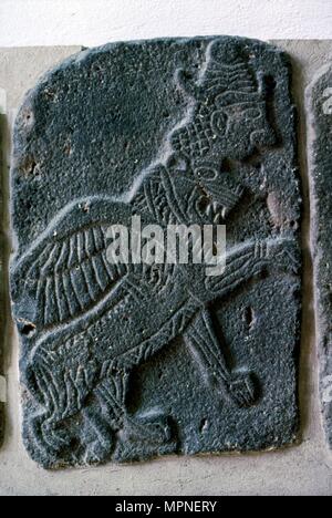 Hittie Relief, Tel Halaf, 6100 v. Chr. - 5100 v. Chr.. Artist: Unbekannt. Stockfoto