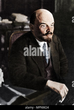 "Vladimir Ilich Lenin, russischer bolschewistischen Führer, 28. November", 1921. Künstler: unbekannt. Stockfoto