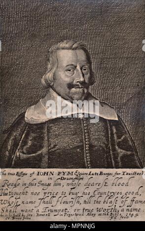 John Pym, Englischer Parlamentarier Politiker, c 1644 (1894). Artist: George Glover. Stockfoto