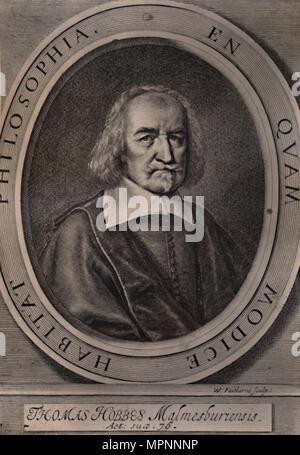 Thomas Hobbes, englischer Philosoph, c 1668 (1894). Künstler: William Hooker. Stockfoto