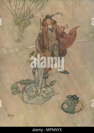 "Der Schweinehirt schimpfte, und der Regen ergoß sich', c 1930. Artist: W Heath Robinson. Stockfoto