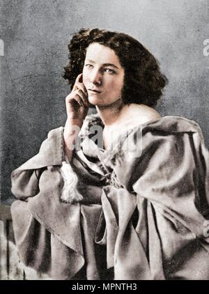 Sarah Bernhardt, französische Schauspielerin, 1869. Artist: Unbekannt. Stockfoto
